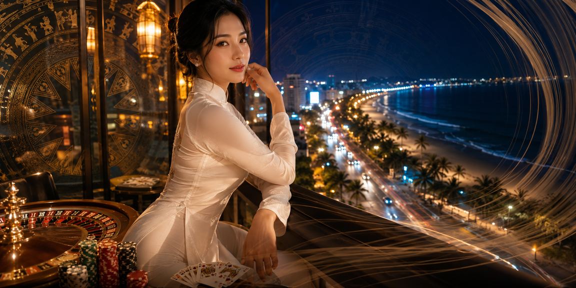 Thành viên s18 thưởng thức casino tại Phan Thiết trong trang phục áo dài